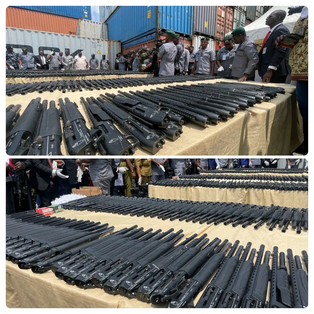 JUST IN: Nigerian Customs Intercepts Container Of Arms, Recovers 844 ...