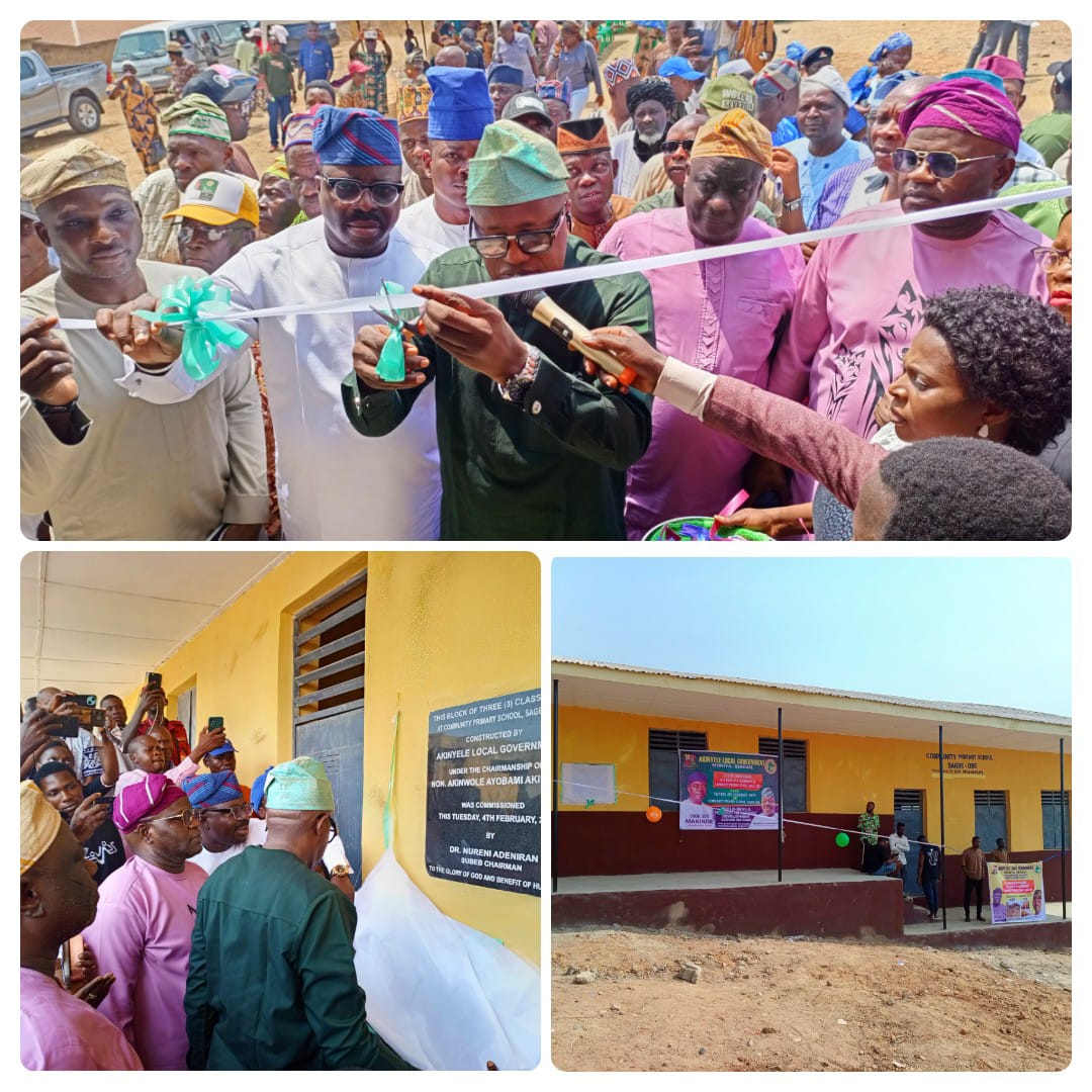 Akinyele LG Chairman Commissions Newly Reconstructed A Block of Classrooms