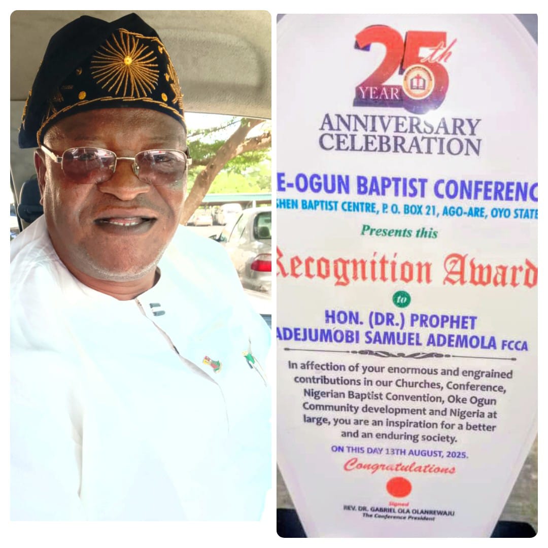 Makinde’s SA Legislative Matters, ‘Agbarapo’ Bags Distinguished Award From Oke-Ogun Baptist Conference